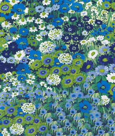 NextWall Peel & Stick Floral Meadow Bright Blue & Sap Green Wallpaper