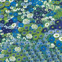 NextWall Peel & Stick Floral Meadow Bright Blue & Sap Green Wallpaper