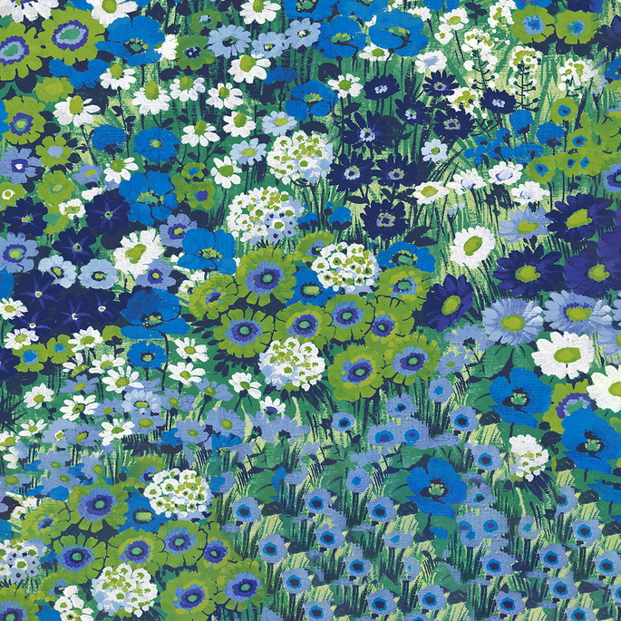 NextWall Peel &amp; Stick Floral Meadow Bright Blue &amp; Sap Green Wallpaper image 1 of 5
