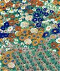 NextWall Peel & Stick Floral Meadow Summer Glades & Terra Cotta Wallpaper