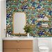 NextWall Peel &amp; Stick Floral Meadow Summer Glades &amp; Terra Cotta Wallpaper thumbnail image 5 of 5