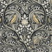 NextWall Peel & Stick Bird Ogee Ebony & Sepia Wallpaper