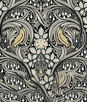 NextWall Peel & Stick Bird Ogee Ebony & Sepia Wallpaper
