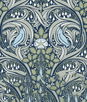 NextWall Peel & Stick Bird Ogee Navy & Fern Green Wallpaper