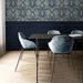 NextWall Peel &amp; Stick Bird Ogee Navy &amp; Fern Green Wallpaper thumbnail image 5 of 5