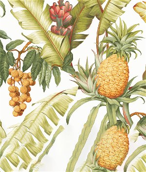 NextWall Peel & Stick Pineapple Floral Off-White Wallpaper