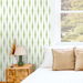 NextWall Peel &amp; Stick Striped Ikat Macaw Green Wallpaper thumbnail image 3 of 5