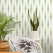NextWall Peel &amp; Stick Striped Ikat Macaw Green Wallpaper thumbnail image 4 of 5