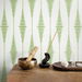 NextWall Peel &amp; Stick Striped Ikat Macaw Green Wallpaper thumbnail image 5 of 5