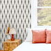 NextWall Peel &amp; Stick Striped Ikat Ebony &amp; Linen Wallpaper thumbnail image 5 of 5