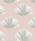NextWall Peel & Stick Tropical Fan Palm Pink Mist Wallpaper
