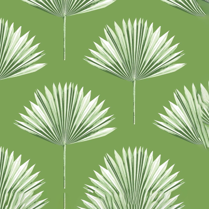 NextWall Peel &amp; Stick Tropical Fan Palm Green Sprout Wallpaper image 1 of 5