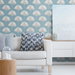 NextWall Peel &amp; Stick Tropical Fan Palm Blue Patina Wallpaper thumbnail image 2 of 5