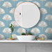 NextWall Peel &amp; Stick Tropical Fan Palm Blue Patina Wallpaper thumbnail image 3 of 5