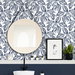 NextWall Peel &amp; Stick Sketched Leaves Navy Blue Wallpaper thumbnail image 5 of 5