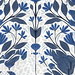 NextWall Peel & Stick Folk Floral Blue Sapphire & Pavestone Wallpaper