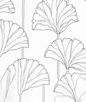 NextWall Peel & Stick Gingko Leaf Ebony Wallpaper