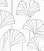 NextWall Peel & Stick Gingko Leaf Ebony Wallpaper