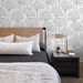 NextWall Peel &amp; Stick Gingko Leaf Ebony Wallpaper thumbnail image 2 of 5
