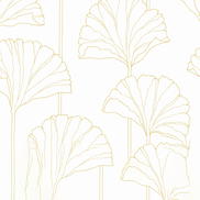 NextWall Peel & Stick Gingko Leaf Metallic Gold Wallpaper