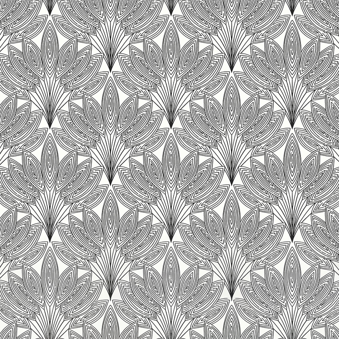 NextWall Peel &amp; Stick Peacock Leaves Ebony Wallpaper image 1 of 5