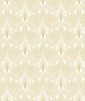 NextWall Peel & Stick Peacock Leaves Metallic Gold Wallpaper