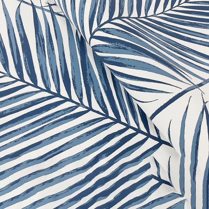 NextWall Peel &amp; Stick Paradise Palms  Coastal Blue Wallpaper image 2 of 5