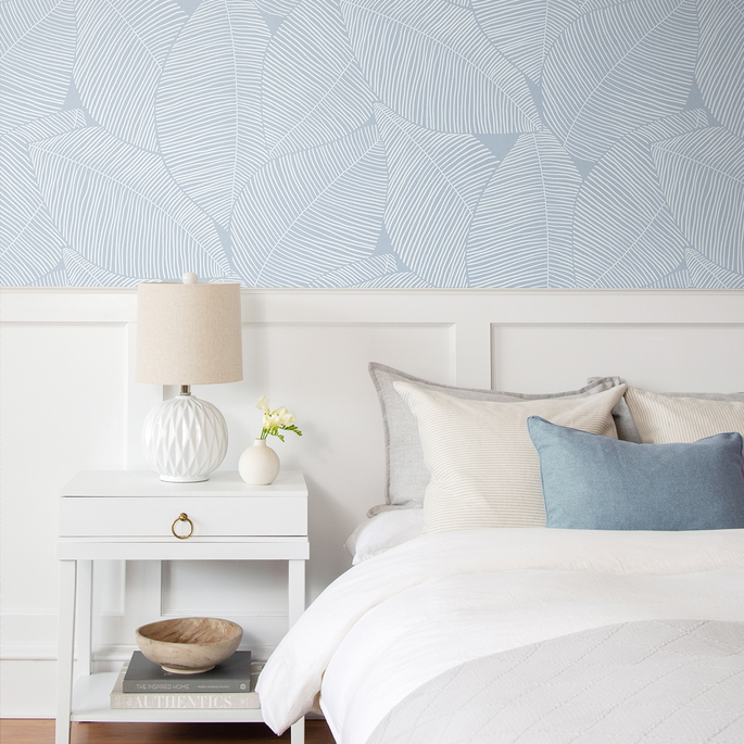 NextWall Peel &amp; Stick Summer Magnolia Blue Skies Wallpaper image 3 of 5