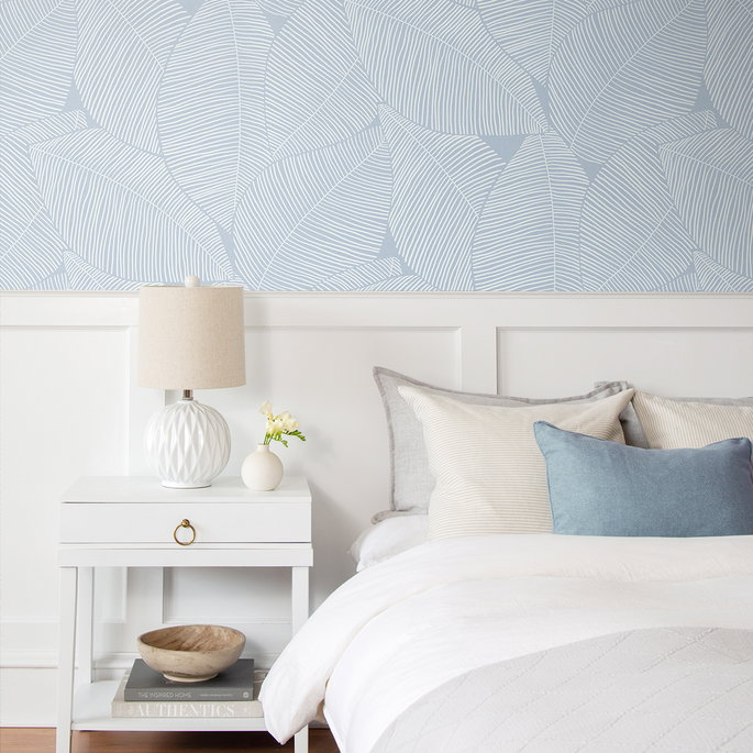 NextWall Peel &amp; Stick Summer Magnolia Blue Skies Wallpaper image 3 of 5