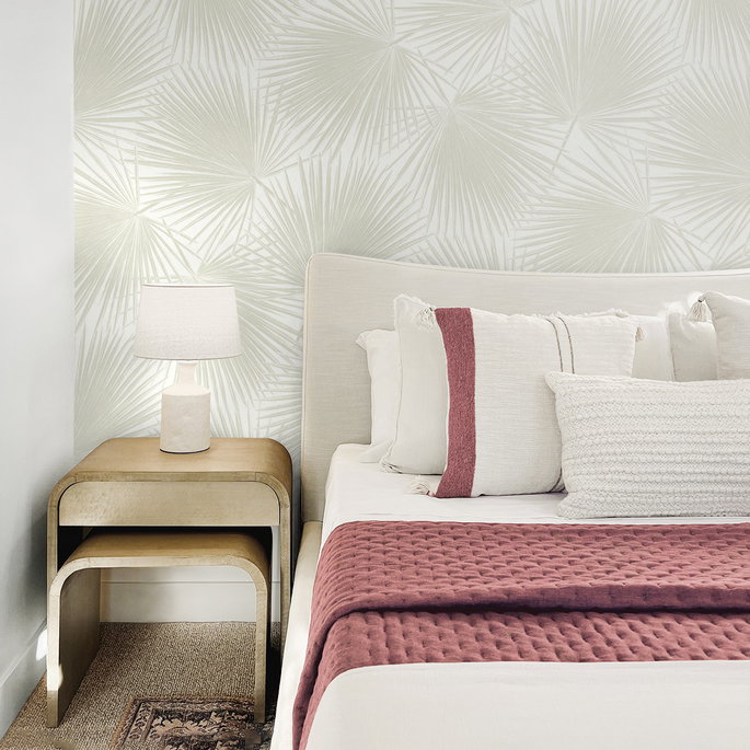 NextWall Peel &amp; Stick Aruba Palm Sea Salt Wallpaper image 3 of 5