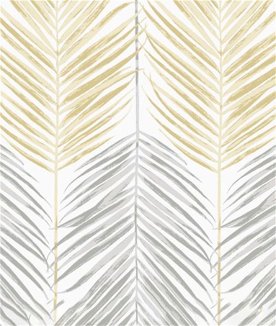 NextWall Peel & Stick Two Toned Palm Wheat & Daydream Grey Wallpaper