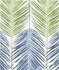 NextWall Peel & Stick Two Toned Palm Coastal Blue & Fern Green Wallpaper