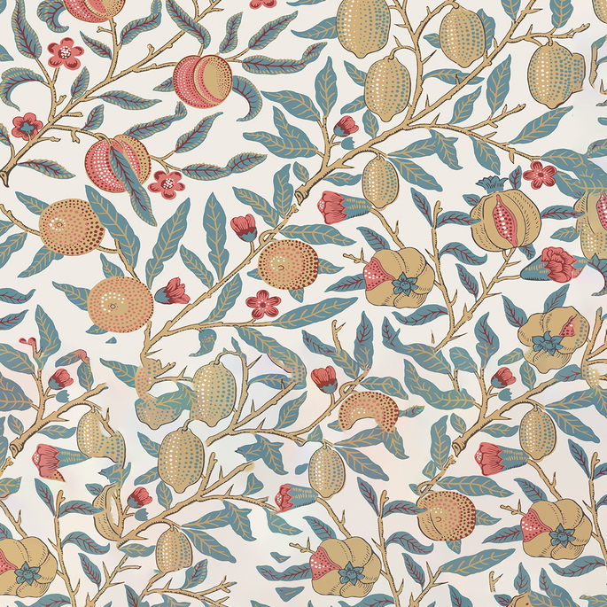 NextWall Peel &amp; Stick Pomegranate Moonstone Blue &amp; Light Ochre Wallpaper image 1 of 5