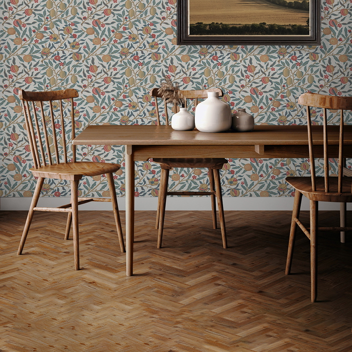 NextWall Peel &amp; Stick Pomegranate Moonstone Blue &amp; Light Ochre Wallpaper image 3 of 5