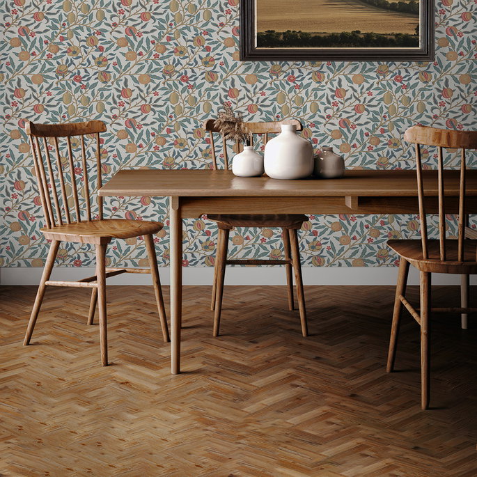 NextWall Peel &amp; Stick Pomegranate Moonstone Blue &amp; Light Ochre Wallpaper image 3 of 5