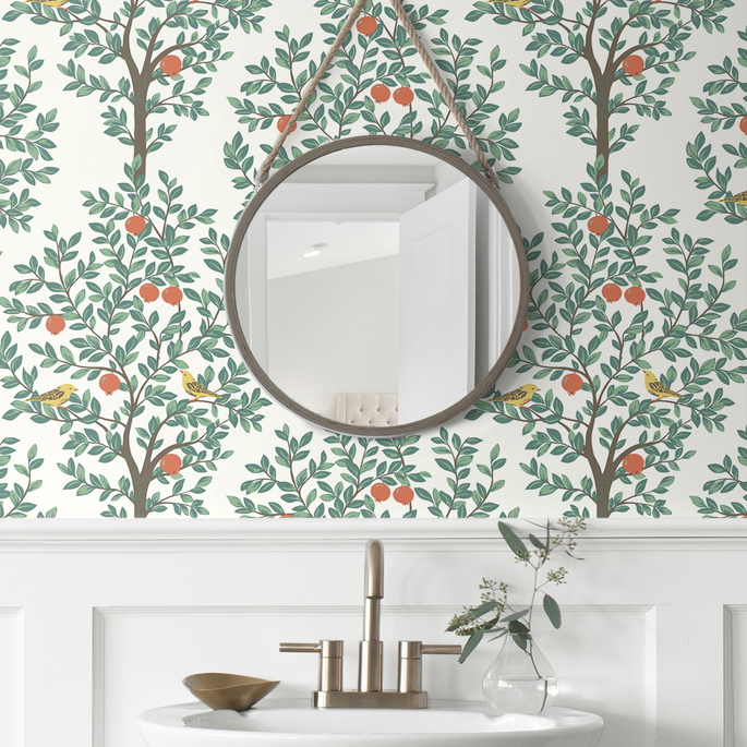 NextWall Peel &amp; Stick Fruit Tree Juniper Wallpaper image 5 of 5