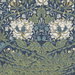 NextWall Peel &amp; Stick Ogee Flora Indigo Dye &amp; Sage Wallpaper thumbnail image 1 of 5