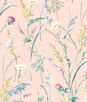 NextWall Peel & Stick Meadow Flowers Lightly Pink Wallpaper