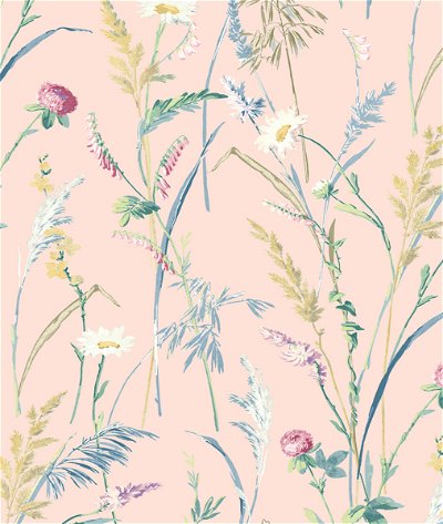 NextWall Peel & Stick Meadow Flowers Lightly Pink Wallpaper