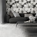 NextWall Peel &amp; Stick Graphic Floral Ebony &amp; Champagne Wallpaper thumbnail image 2 of 5