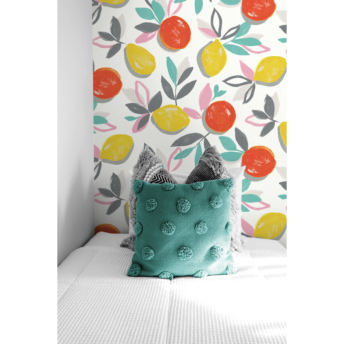 NextWall Peel &amp; Stick Fruit Toss Tropic Sunset Wallpaper image 5 of 5