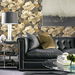 NextWall Peel &amp; Stick Nouveau Floral Ebony &amp; Antique Gold Wallpaper thumbnail image 2 of 5