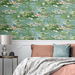 NextWall Peel &amp; Stick Lily Pond Olive &amp; Sky Blue Wallpaper thumbnail image 3 of 5