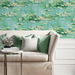 NextWall Peel &amp; Stick Lily Pond Hunter Green &amp; Lakeside Wallpaper thumbnail image 4 of 5