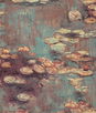 NextWall Peel & Stick Lily Pond Rust & Deep Sea Wallpaper