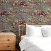 NextWall Peel &amp; Stick Lily Pond Rust &amp; Deep Sea Wallpaper thumbnail image 2 of 5