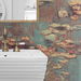 NextWall Peel &amp; Stick Lily Pond Rust &amp; Deep Sea Wallpaper thumbnail image 5 of 5