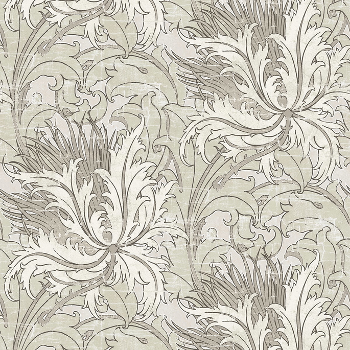 NextWall Peel &amp; Stick Floral Folly Lunar Rock &amp; Pale Oak Wallpaper image 1 of 5