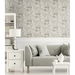 NextWall Peel &amp; Stick Floral Folly Lunar Rock &amp; Pale Oak Wallpaper thumbnail image 2 of 5