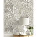 NextWall Peel &amp; Stick Floral Folly Lunar Rock &amp; Pale Oak Wallpaper thumbnail image 5 of 5